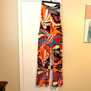 Bold Red and Orange Psychedelic Jumpsuit